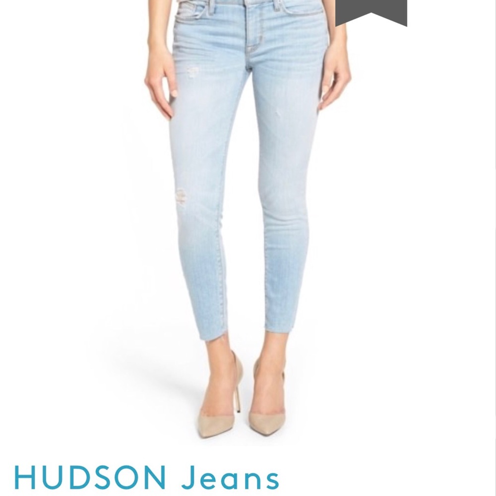 Hudson Nico Distressed Ankle Skinny Jeans
